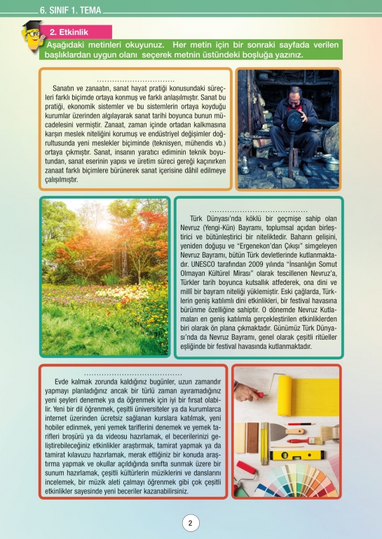 6.Sınıf Türkçe Parçaya Uygun Başlık Bulma Etkinliği (İlk Bölüm)